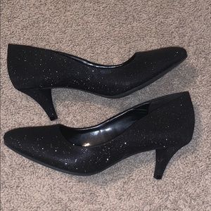 Black Sparkle Heels
